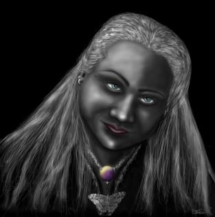 A computer drawing of myself as a drow.